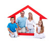 Young family in their home concept