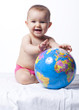 smiling baby protecting the earth