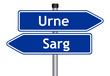 Sarg oder Urne