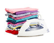 Heap of pure clothes with iron