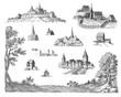 Town set illustration