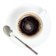 Top view of Coffee Cup isolated on white