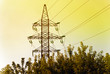 Electric power station in the field Electric power station in the field