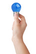 Human hand with a light bulb