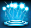 Background with stage and light