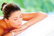 Relaxed woman at a spa