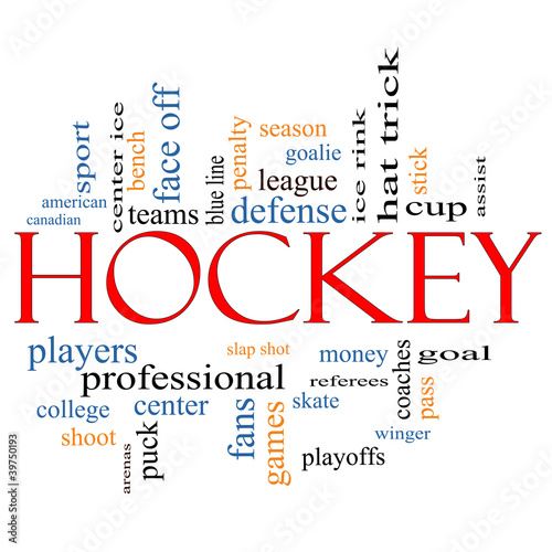 Photo: Hockey Word Cloud Concept Hockey Word Cloud Concept