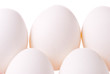 Group of fresh white eggs