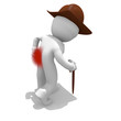 Back pain, 3d image
