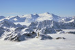 Winter view from Kitzsteinhorn peak ski resort, Austrian Alps