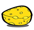 Vector: Vector illustration of a piece of cheese Vector illustration of a piece of cheese