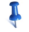 Illustration: Blue Thumbtack - colored illustration Blue Thumbtack - colored illustration
