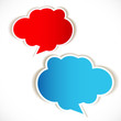 Paper speech bubble for your text.