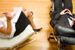 psychiatrist examining a male patient