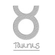 Glitter Taurus Sign