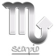 Chrome Scorpio Sign