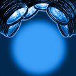 cameras blue spotlight