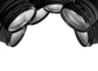 lenses pointing down