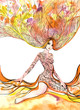 Illustration: blooming woman blooming woman
