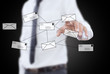 Businessman pushing Mail social.