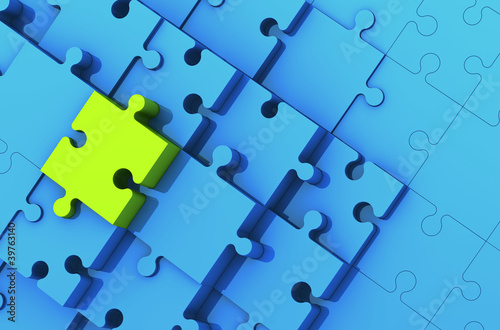 Illustration: puzzle 3d puzzle 3d
