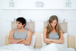young couple in bed