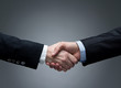 Photo: Man and woman business handshake Man and woman business handshake