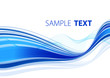 Blue ribbon. Vector