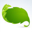 Vector green leaf frame, spring background