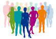 Rainbow Teamwork Background # Vector