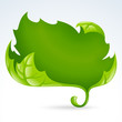 Vector green leaf frame 2. Spring background