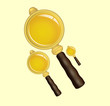Vektor: Gold magnifier Gold magnifier