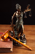judge gavel, law bok and temida