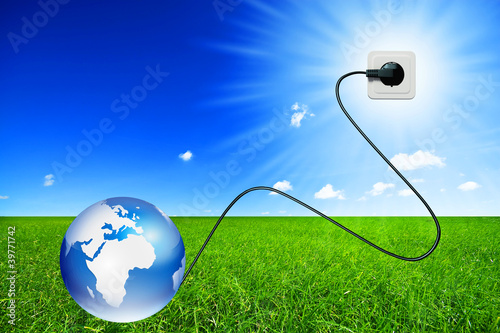Illustration: Earth solar energy Earth solar energy