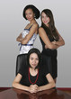 three professional businesswoman in an office