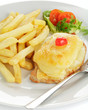 Schweinesteak Hawaii, Pommes frites
