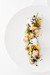 loup de mer carpaccio | jakobsmuschel | passe pierre | orange