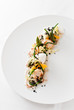 loup de mer carpaccio | jakobsmuschel | passe pierre | orange