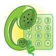 Illustration: Telephone receiver and cradle Telephone receiver and cradle