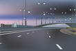 empty highway at evening empty highway at evening