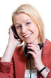 Young female with headphones