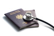 Stethoscope sur 2 passports