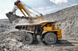 Loading of iron ore on truck