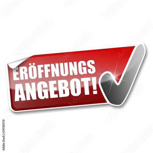 Illustration: Eröffnungsangebot! Button, Icon Eröffnungsangebot! Button, Icon
