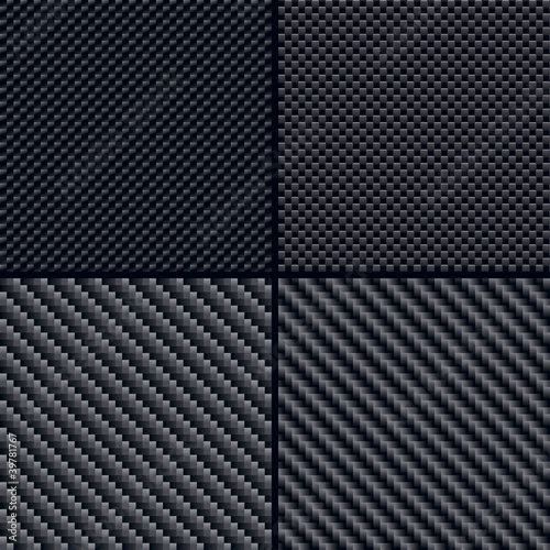 Vector: Carbon fiber seamless patterns set Carbon fiber seamless patterns set