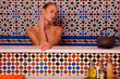 woman in the bathtube