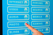 Hand pressing photo button