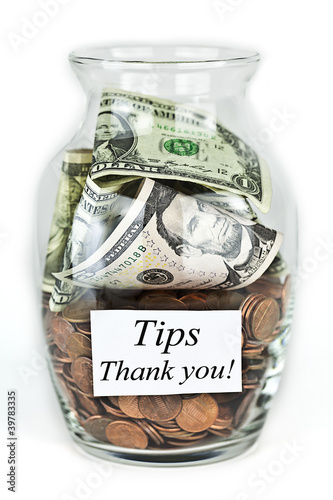 Photo: Clear Jar Full of Tips Clear Jar Full of Tips