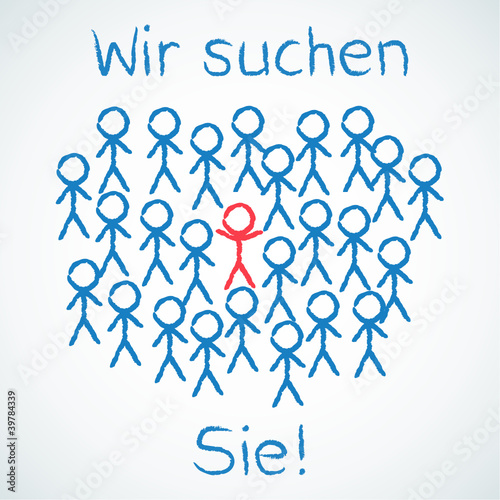 Vector: Sketch, Wir suchen Sie! 2 Sketch, Wir suchen Sie! 2