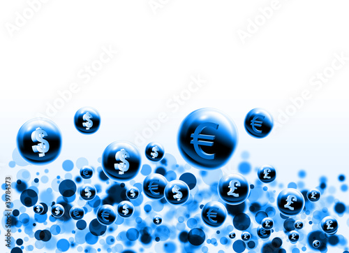 Illustration: currency bubbles currency bubbles